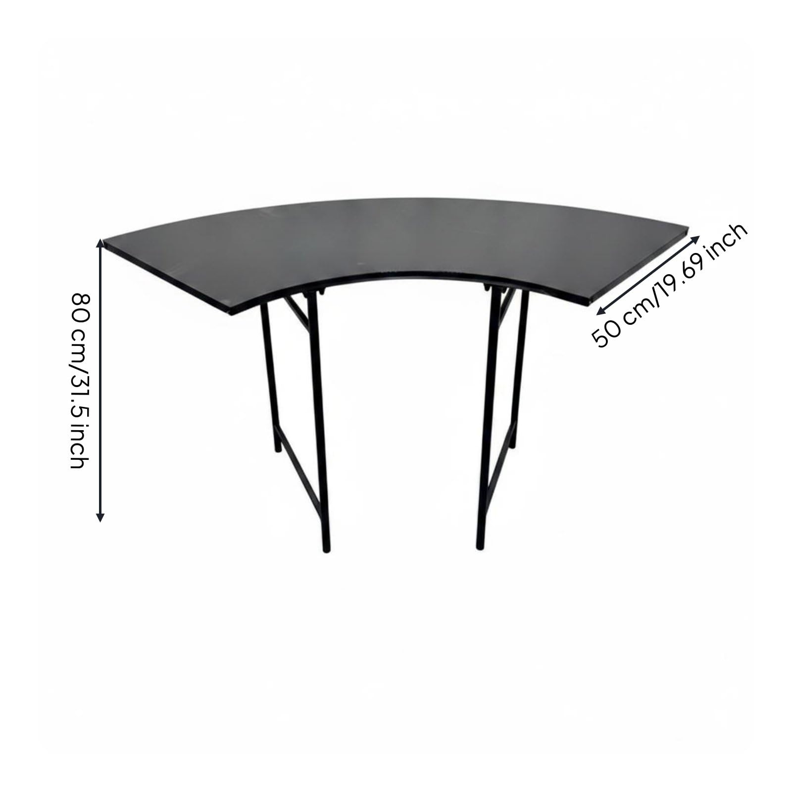 Mesa Postres en S Estilo Elegante Mesa Postres Curva Reutilizable Kit Candy Bar para Bodas, Celebraciones Al Libre, Negro