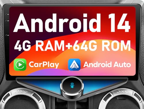 Radio para auto touchscreen 10.1 pulgadas Android 14 miniatura 1