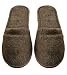 Arus Men's Turkish Organic Terry Cotton Cloth Spa Slippers, One Size Fits Most, Chestnut Brown with Black Sole