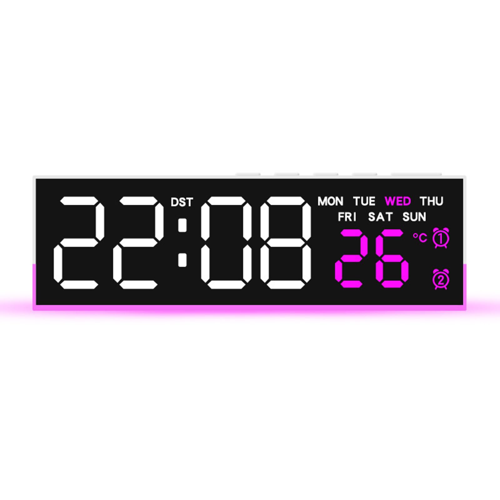 Nucelit Alarm Clocks Digital Clock Night Light Digitals Alarms Clocks with Indoor Temperature Desk Clock for Bedroom Living Room LED Digital