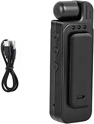 Filmadora vestível com câmera policial de visão noturna, mini câmera corporal 1080p