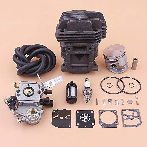 Beixi Time 40mm Cylinder Piston Ring Kit Compatible with Stihl MS201 MS 201 Carburetor Fuel Filter Line Repair Kit Chainsaw 1145 020 1200