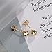ToHeart 14k Gold Stud Earrings Women Hypoallergenic Gold Flat Back Stud Earrings