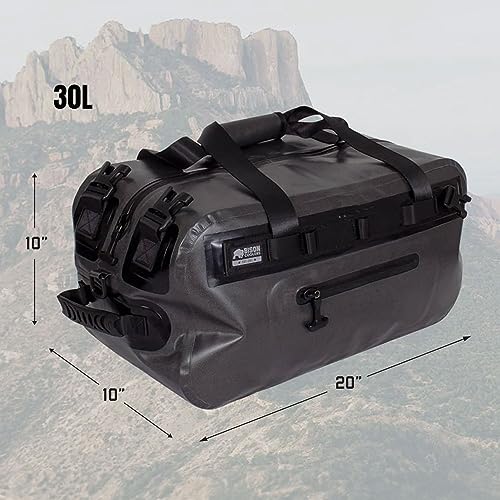 Bison Coolers Dry Duffle, Marine Grade TPU Puncture Resistant Water Proof Shell with Welded Seams - Water Resistant Zippers & Removable Straps w/Easy Carry Handles - Outdoor | 30L