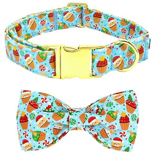 Bobo Rainbow Christmas Dog Collar with Santa Claus Print and lN^C - ߉\ȃ^obN zf[ybg XL p