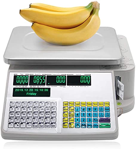 Báscula comercial con impresión y pantalla dual 15kg miniatura 1