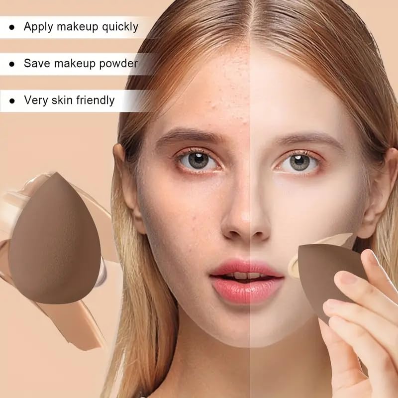 HGHDBT 44Pcs Brown Makeup Brushes Set Professional Makeup Kit Multi-functional Makeup Tool Set with Facial Makeup Accessories, Foundation Makeup Brush Kit Eye and Face Make up Brushes & Tools - Image 6