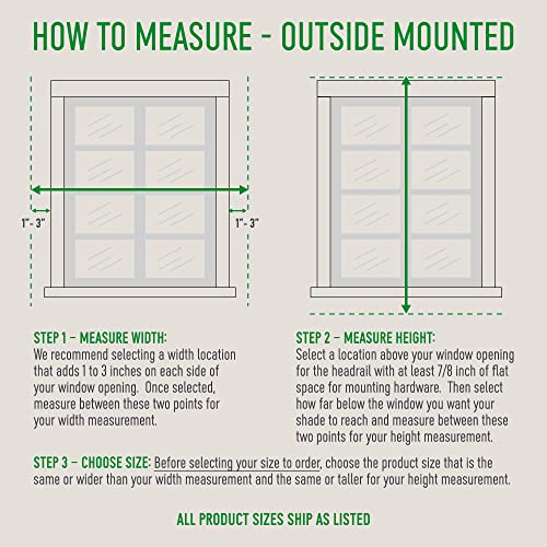 Calyx Cordless Bamboo Roman Shade Blind, Light Filtering, 30.5" W X 48" H, Ceylon Natural #TOP5