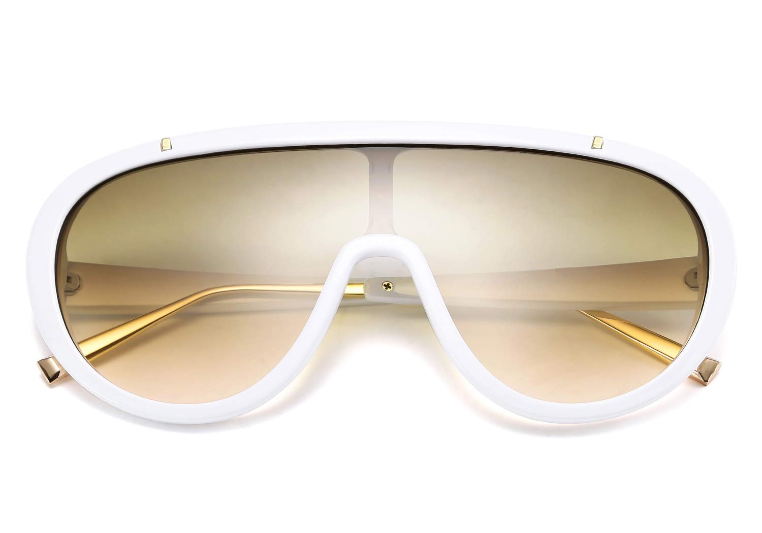 FEISEDYSunglasses Women Oversized One Piece Frame UV400 Sun Glasses Trendy Retro Shades B2580