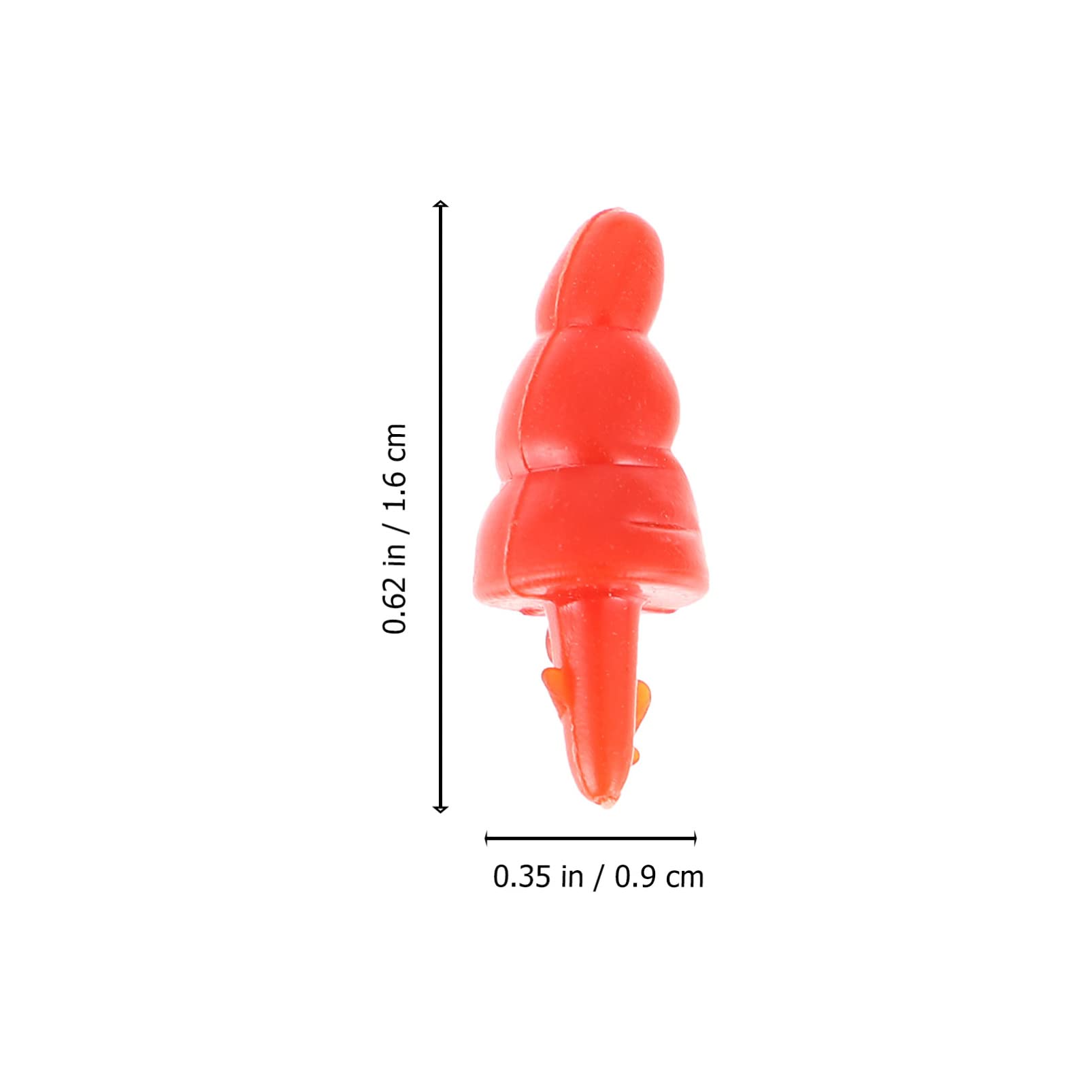 Snowman for Crafts 100pcs Mini Snowman Carrot for Christmas DIY Crafts Snowman Making Supplies, Red, 1.6x0.9cm - Image 2