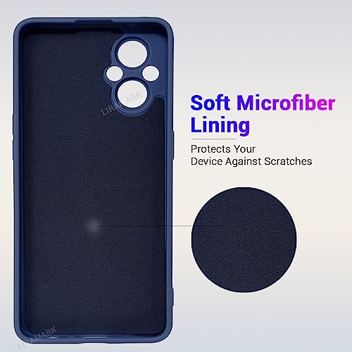 Image of LIRAMARK Silicone Soft Back Cover Case for Oppo F21 Pro 5G & Oppo F21s Pro 5G (Silicone Blue)