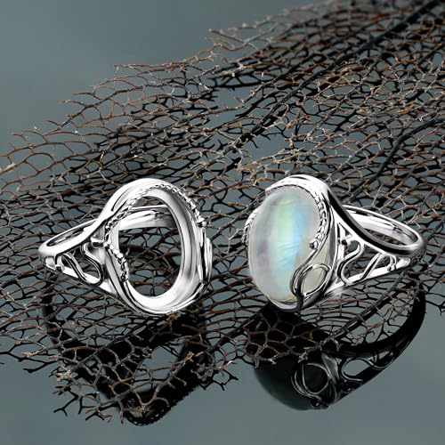 Sterling Silver 925 Ring Blank Base, 10x14 mm Rhodium Plated Bezel Setting Blanks DIY Jewelry G200.7 (9)2