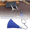 SHWAKK Embroidery Scissors Exquisite Stainless Steel Sharp Tip Retro Scissors with Sheath Chain Sewing Scissor for Sewing,Embroidery, Needlework