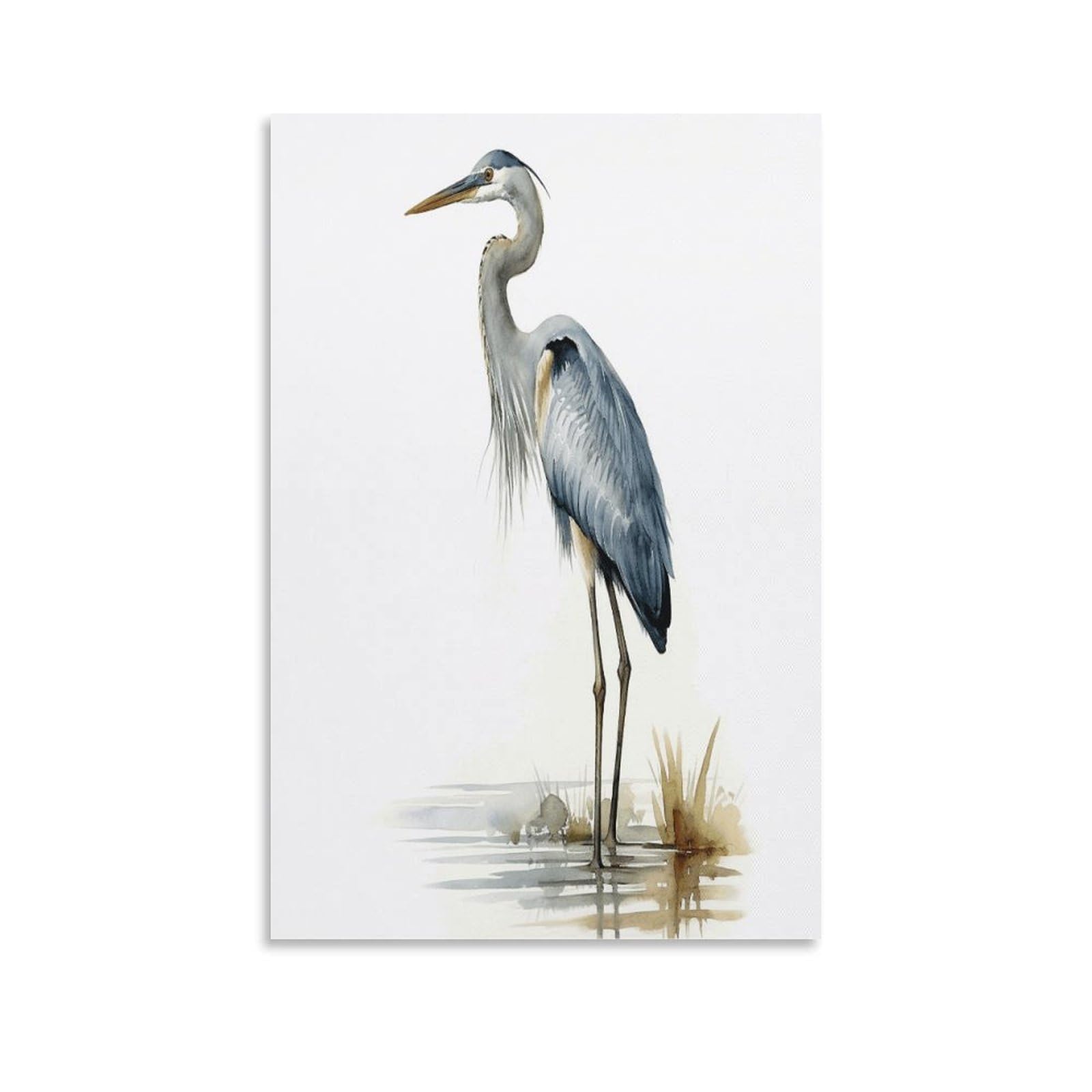 VstaDank Long-beaked Heron Canvas Wall Art on Canvas Prints Artwork Exquisite Decor Artwork Hang Wall Picture Hangable Decor Painting Picture Printed Poster Art for Home Decor 16x24inch(40x60cm)