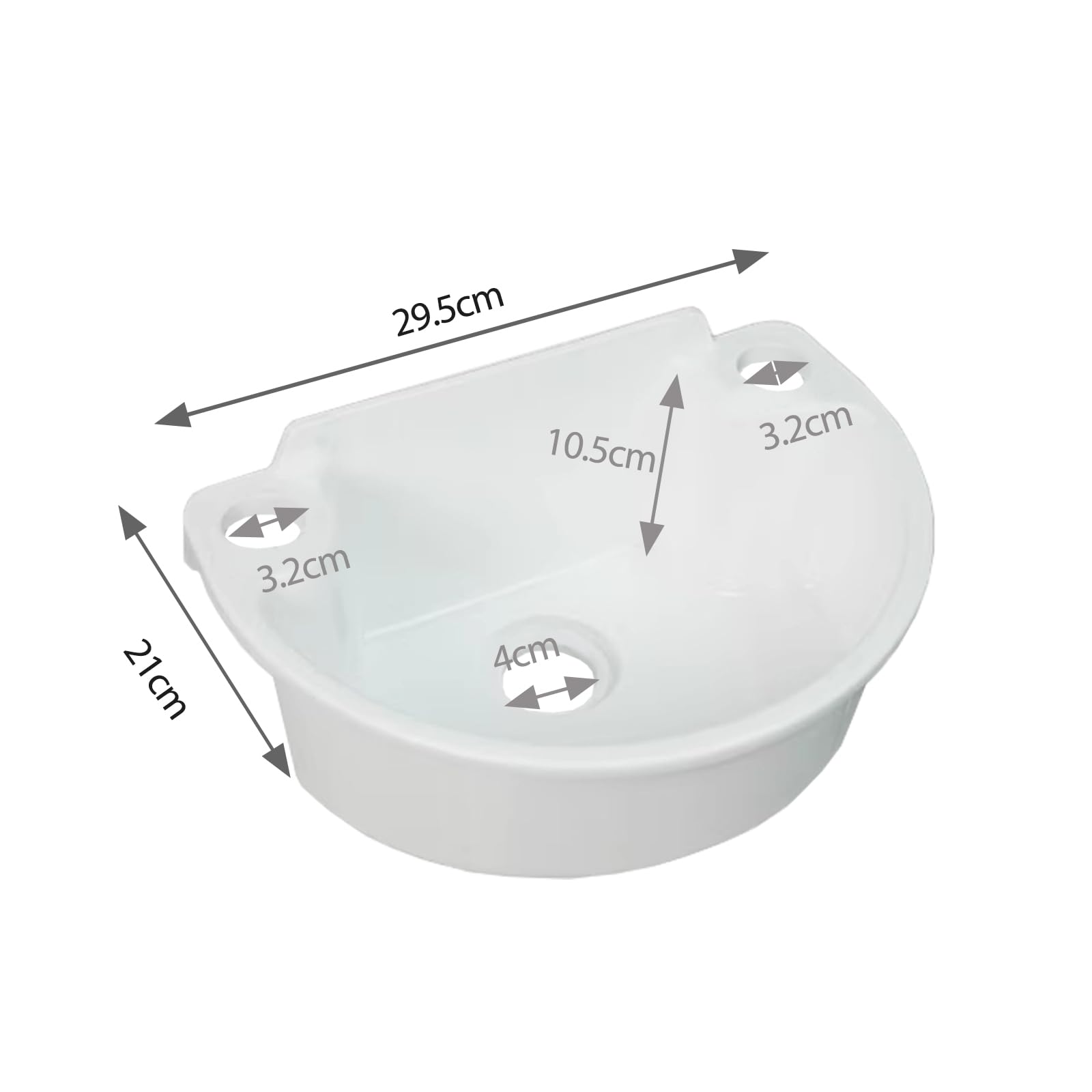 Lavello bagno piccolo, lavabo in plastica, mini lavabo con tubo di scarico in acciaio inox, progettato appositamente per piccole dimensioni, pratico lavabo[bianco]
