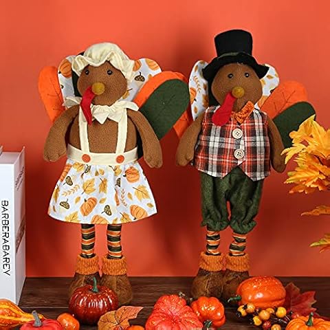 Ogrmar Thanksgiving Turkey Couple Doll Set Cover