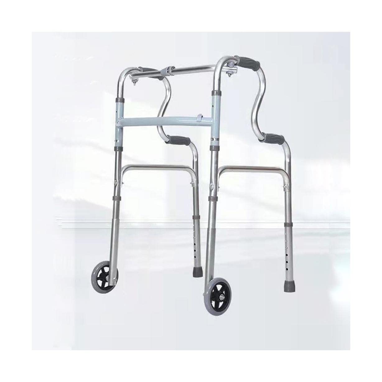 NOBRIM Deambulatore riabilitativo per Anziani Adulti Disabili Assistenza alla deambulazione Lega di Alluminio Telaio in Piedi Strumenti per l'allenamento della Mobilità Deambulatori Pieghevoli