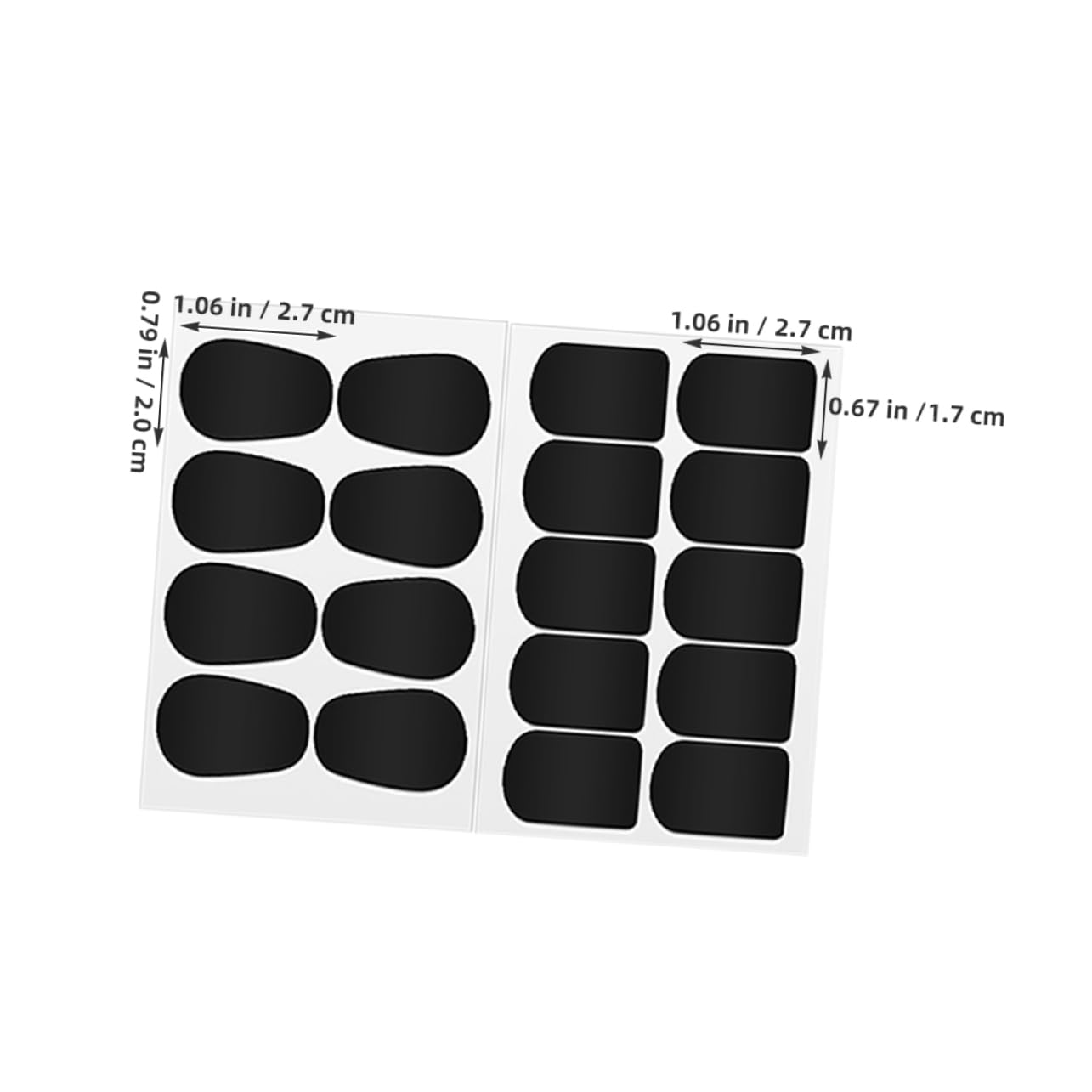 Toddmomy 70pcs Black Silicone Mouthpiece Patches for Saxophone and Clarinet 0.8 Mm Thick Adhesive Mouthpiece Pads for Alto Tenor Sax
