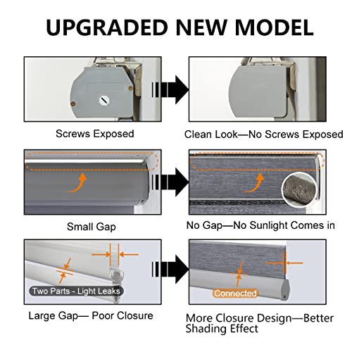 Persilux Cordless Zebra Blinds for Windows Shades with Jacquard Pattern Dual Layer Sheer Shades Light Filtering Day and Night Roller Shades for Home and Windows Easy to Install (32