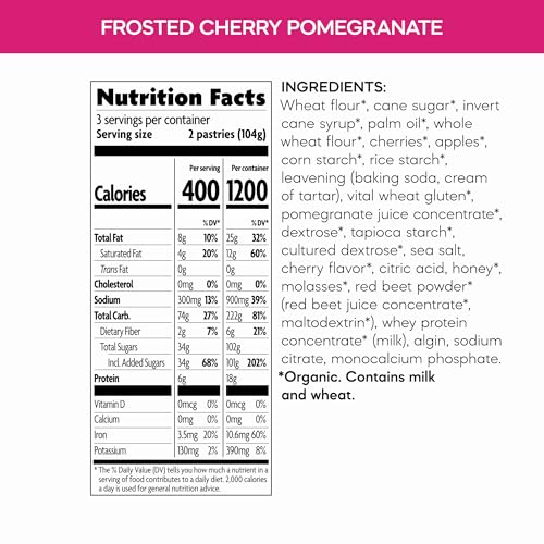 Nature's Path Organic Frosted Cherry Pomegranate Toaster Pastries, 11 Ounce (Pack of 1) Non-GMO, Made with Real Fruit - Image 6