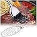 Tkxjry Fischgrillgitter aus Edelstahl, 63 * 12cm Fisch Grillhalter mit Holzgriff, Fisch Grillhalter mit Ölbürste, Fischbräter Edelstahl, Fischhalter zum Grillen, für Grillfische, Steak, Fischfilets