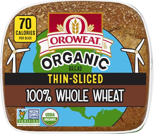 Image of Oroweat Organic Whole Wheat Bread, Thin Sliced Wheat Bread, 20 oz Bag