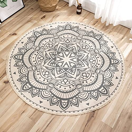 YWJFASHION Alfombra Redonda Alfombra de Estilo nórdico Alfombras de Varios tamaños Alfombrilla Antideslizante para Sala de Estar y Dormitorio (Color : 12, Tamaño : 160x160cm)