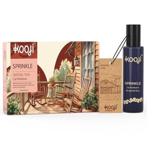 Image of KOOJI Sprinkle - Car & Home Perfumes- Imperial Teak 30 ML | Premium Freshener - Majestic Teak Wood Essence | Natural & Vegan Ingredients | Long-Lasting Aroma Car, Home, Office - Up to 60 Day
