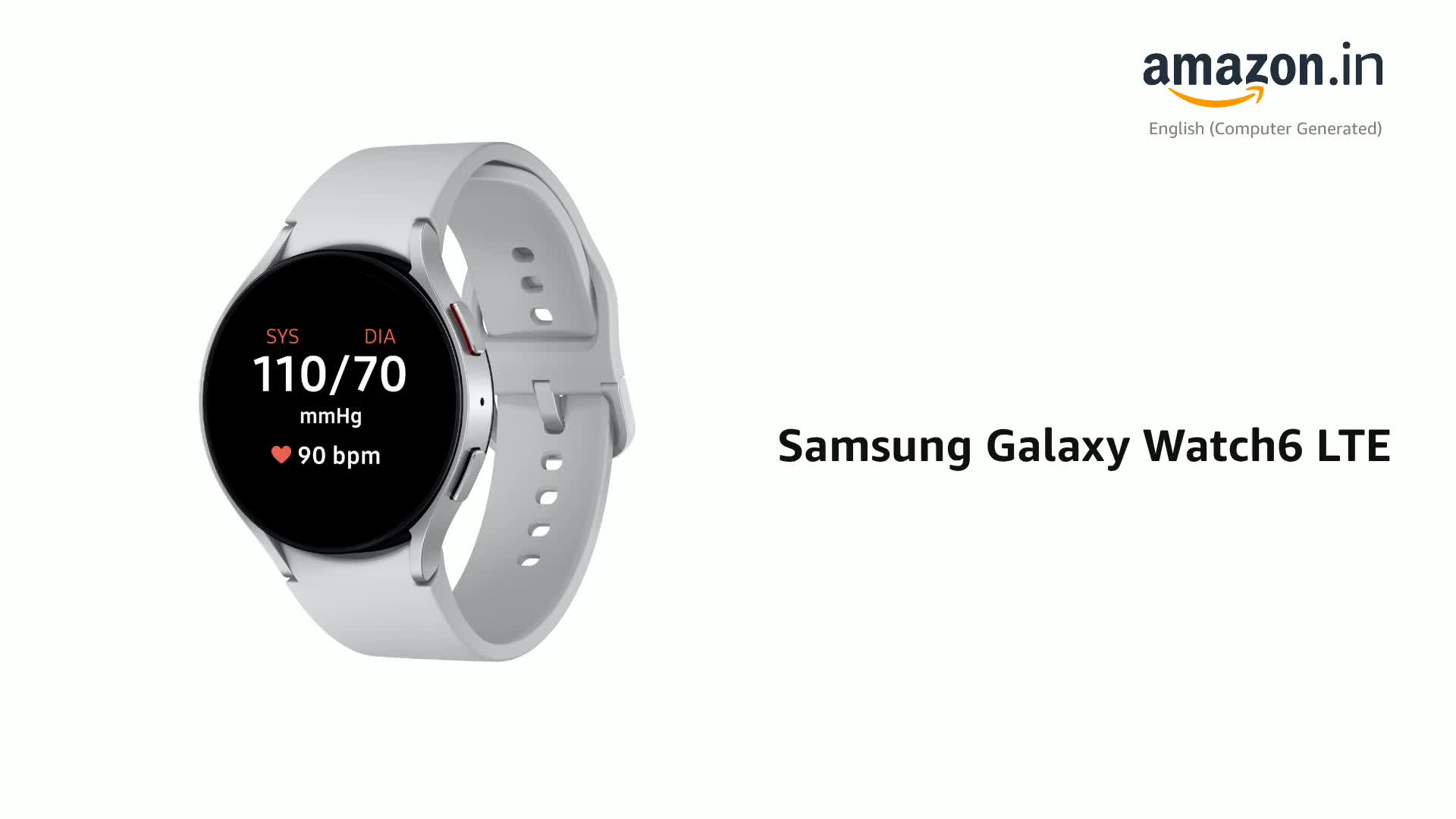 Samsung Galaxy Watch6 LTE (44mm, Silver, Compatible with Android 