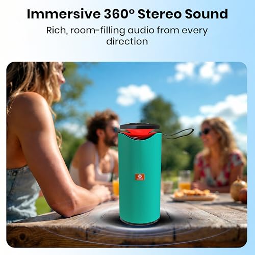 Image of MAKPOWER BEAT Box 10W Bluetooth Speaker - Wireless, Portable, Premium Bass, 4 Hours Playtime, Built-in Mic, TF /USB Support - Perfect for Outdoor, Home, Travel & Parties (Green)
