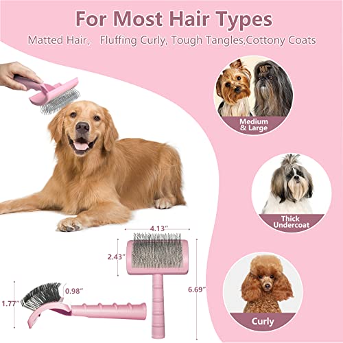 Large Firm Slicker Brush for Large Dog Matted Hair, Extra Long Pin Slicker Brush for Dogs Goldendoodles, Grooming Wire… - Image 7