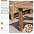 Sophia and William 5-Piece Wicker Patio Furniture Set, L-Shaped Outdoor Sectional Sofas with Ottoman and Acacia Wood Coffee Table, Rattan Conversation Set wtih Cushions, Blue