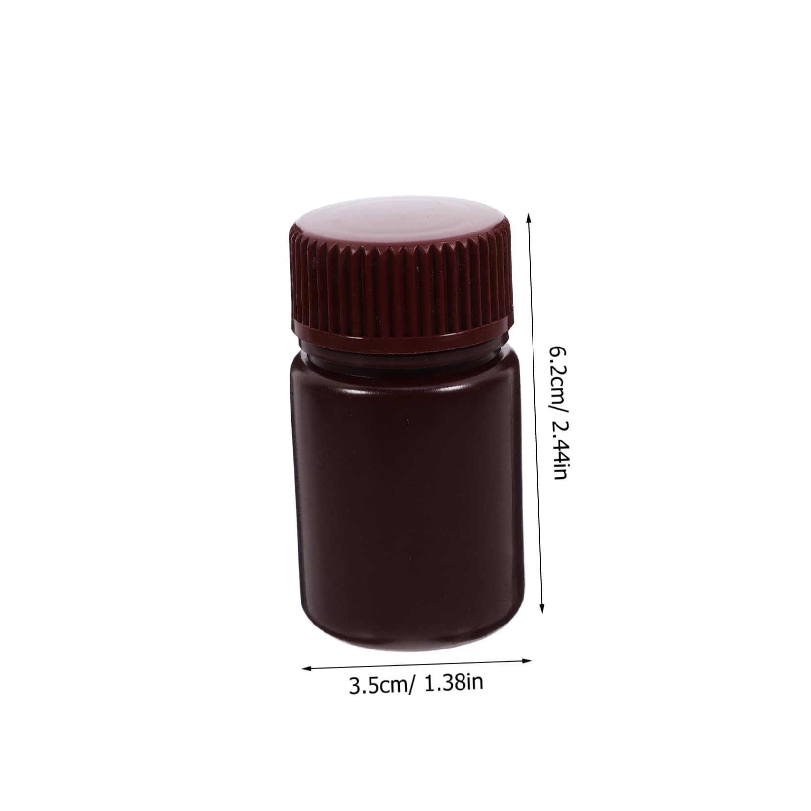 KICHOUSE 6pcs Laboratory Reagent Bottle Chemical Liquid Bottle Round Scientific Container Indicator Bottle Laboratory Bottle Pill Bottle Liquid Storage Jar Pot Plastic Dark Brown