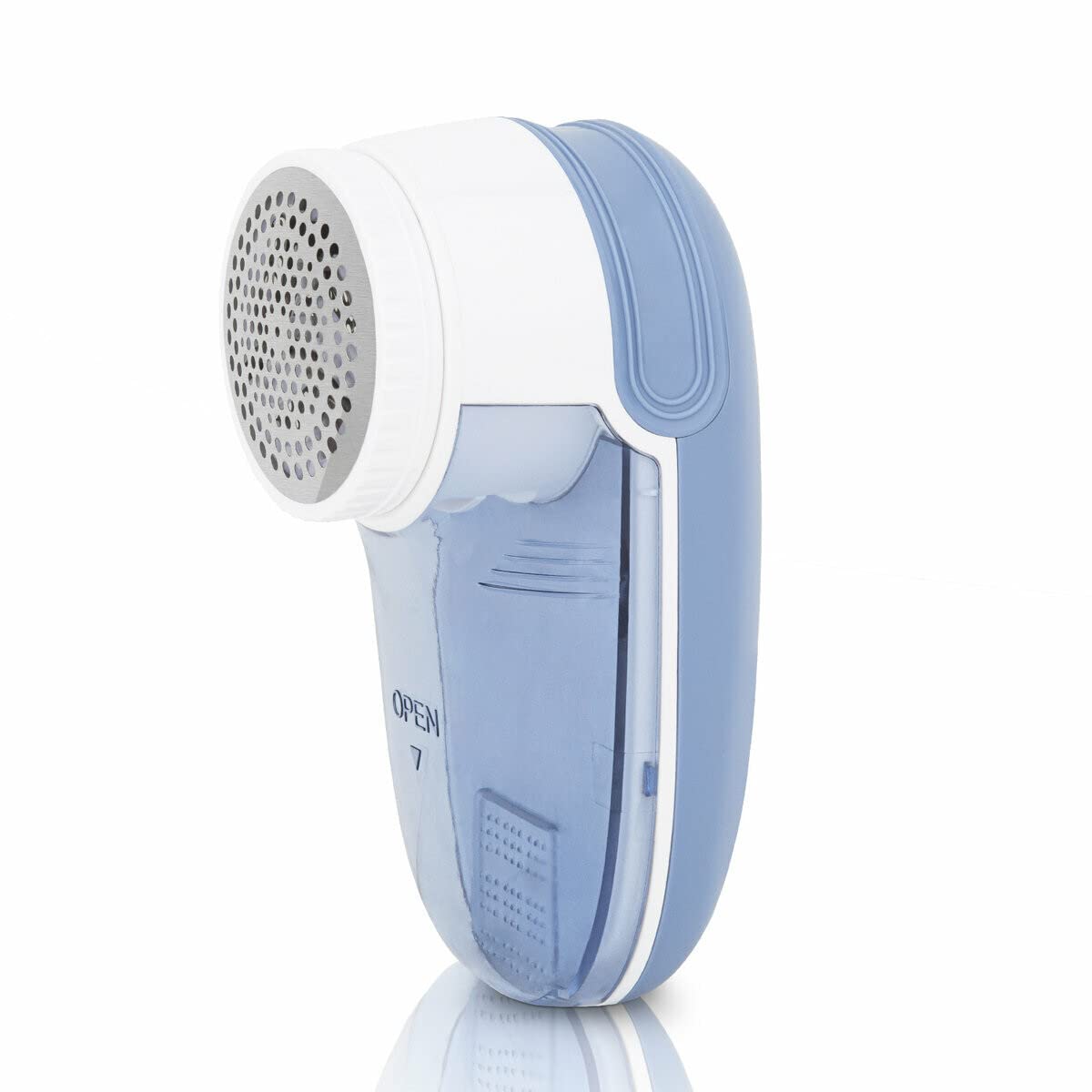 H.​Koenig Rasoir Anti-​Bouloches LUCY60, Lames en Acier Inoxydable, 8000 Tours/​Min, 3 Tailles d'orifices, Portable, Câble USB Bleu Petit