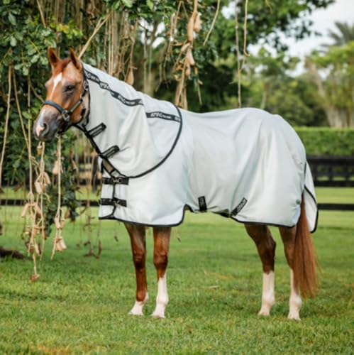 Horseware Ireland Amigo Bug Rug Stock Horse Silver and Black Fly Sheet NO Hood 68