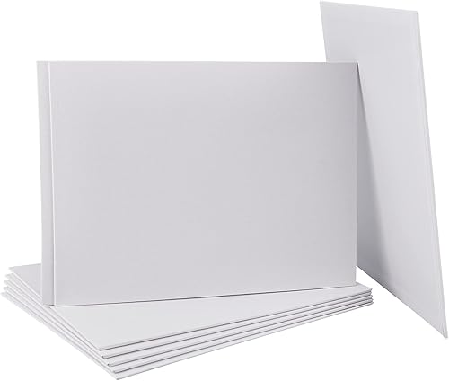 NBEADS Kit de pintura de 8 piezas, 6 paneles de algodón y 2 pinceles de pintura para pintar y dibujar artesanías