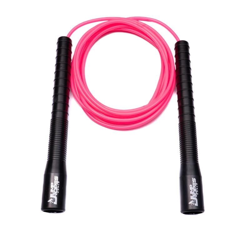 Image of World, Long Handle 4MM | Freestyle Adjustable PVC Skipping Rope for Men | Tangle-Free, Fast-Spinning Jump Rope for Beginners and Trick Training (Pink)