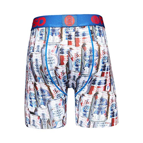 PSD Men's Pbr Cans Boxer Briefs, Blue, S3