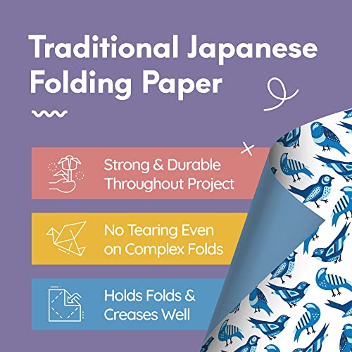 Origami Paper Set - 120 Sheets - Traditional Japanese Folding Papers Including Floral, Animal Prints, Aztec, Geometric - Origami Paper 6X6 - Origami Papers For Kids & Adults - Mozart Origami Kit #TOP5