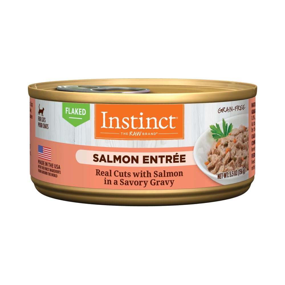 Instinct Flaked Entrée Wet Canned Cat Food - Salmon, 5.5 oz. Cans (Pack of 12)