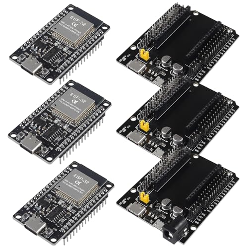 Image of 3Set ESP32 ESP-32S WiFi Development Board NodeMCU-32S Microcontroller Processor Integrated with ESP32 Development Board GPIO Breakout Board 30Pin Type-C Micro USB Dual Interface ESP32 Shield 30P
