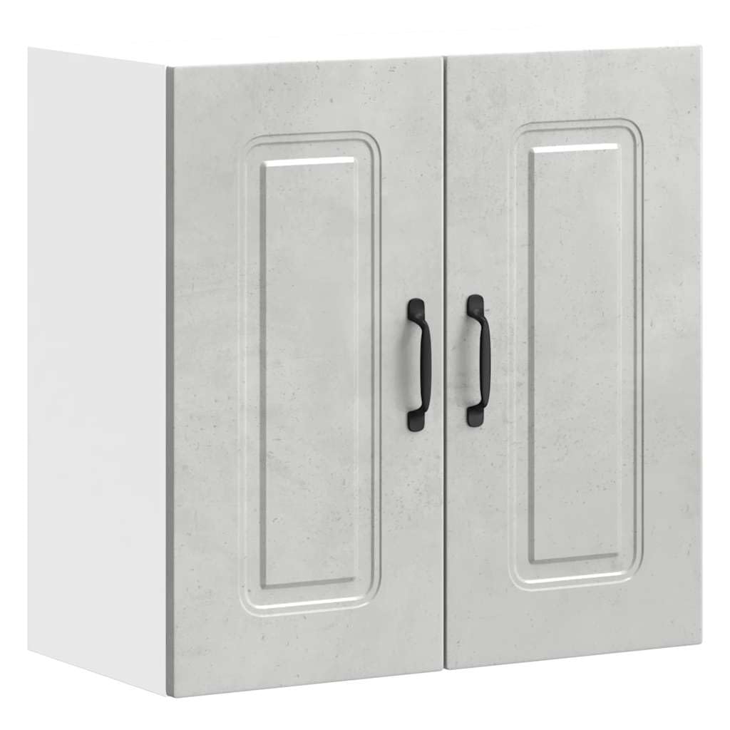 vidaXL Armoire Murale de Cuisine Kalmar Gris béton Bois d'ingénierie