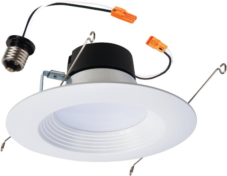 HALO LT56 Integrated LED Recessed Ceiling Light Retrofit Trim, 2700K, White, 5 in. and 6 in