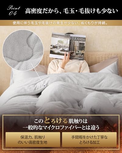 fuwawa 掛け布団 シングル E055-150210GY グレー の商品画像 5