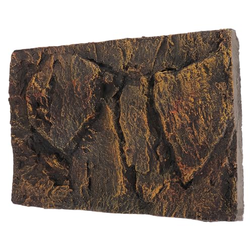 TEHAUX Panneau de Fond pour Terrarium en PU 3D Réaliste Fond de Pierre, Décor Élégant et Résistant la Décoloration pour Aquarium et Habitat de Reptiles