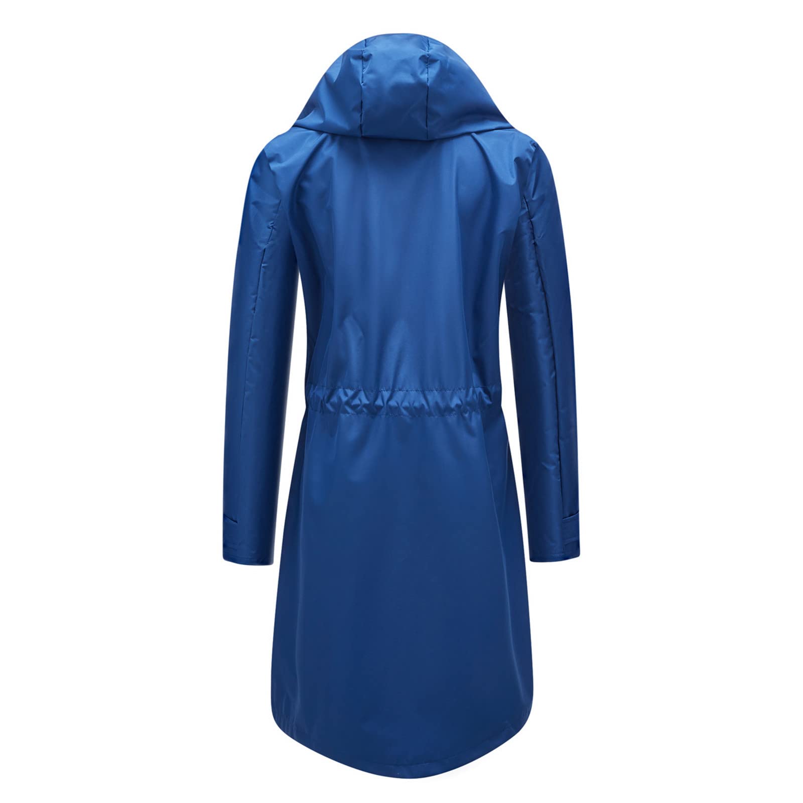 Veste de pluie pour femme - Imperméable et respirante - Veste softshell élégante - Couleur unie - Veste de pluie légère - Grandes tailles - Longue veste de transition avec capuche - Veste