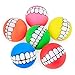HAWWWY Funny Dog Teeth Ball for Dogs, Fun Pet Toy with Human Smile Design and Squeaker, Nontoxic for Puppy Small Medium Or Large Doggies Tooth Chew Toy, Squeaky Dog Ball Smiling Dog Ball