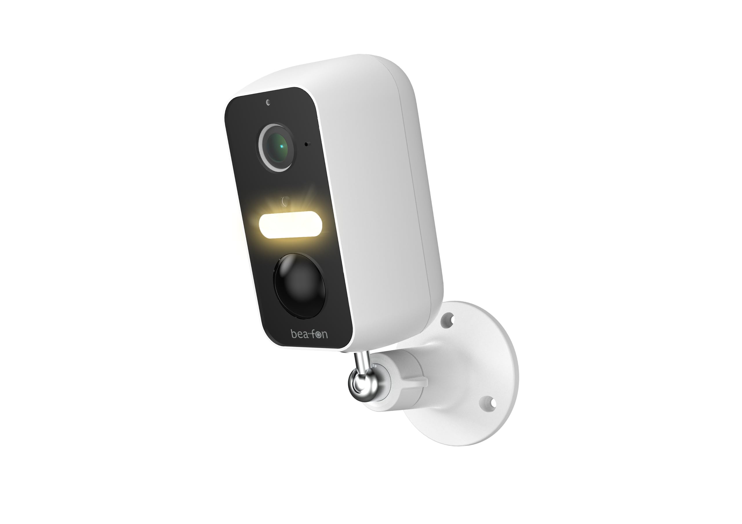 Beafon, Smart Home, Safer 3L, schwenkbare Überwachungskamera für den Außenbereich mit LED Licht, 3MP Super HD Kamera, IP65 Schutz gegen Strahlwasser und Staubdicht, weiß, Netzwerk 2,4G, WiFi