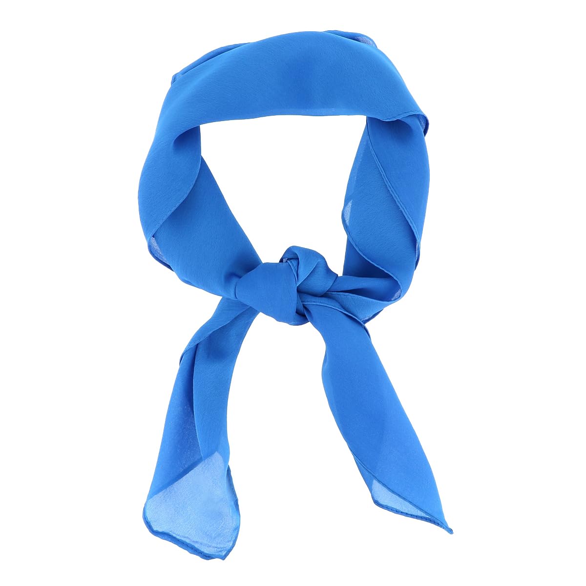 Sciarpa In Raso Blu Da Donna 70x70 Cm – Foulard In Seta Artificiale, Accessorio Multifunzione Per Capelli E Collo, Leggero 34,6 G - 5
