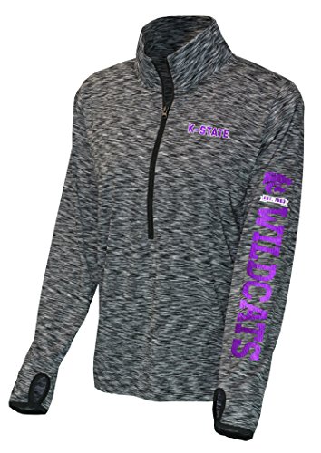 Old Varsity Brand Women's Ladies Front Zip Space Dye, Black, XX-Large